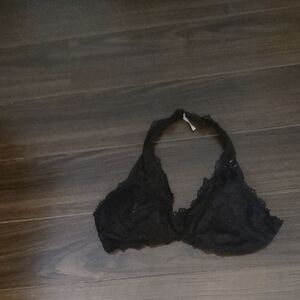 Garage Black Lace Halter Bralette